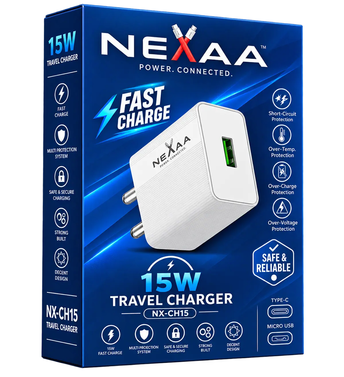 15W Fast Travel Charger-NX-CH15