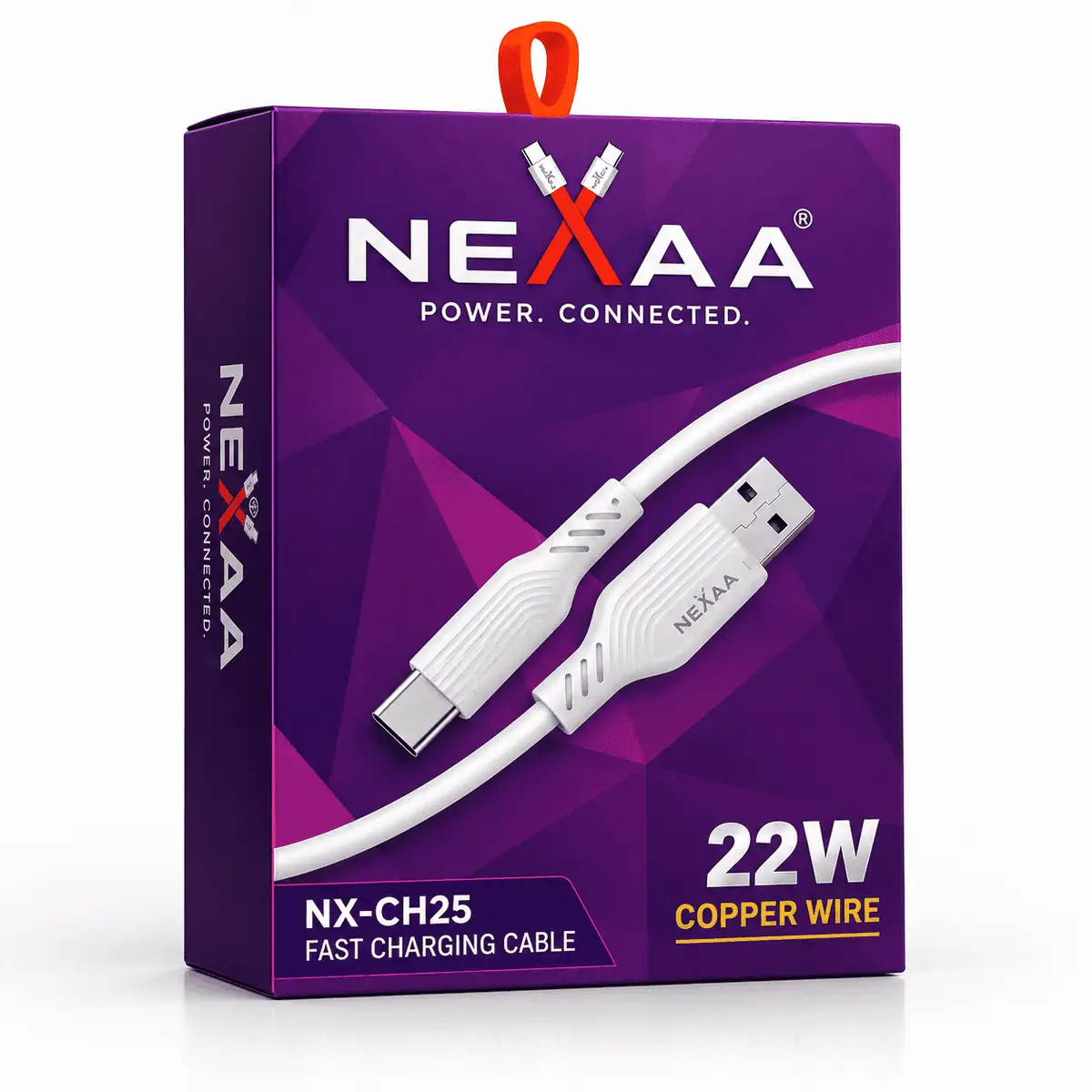 22W USB-A TO Type-C Fast Charging Cable with Copper Wire-NX-CH25