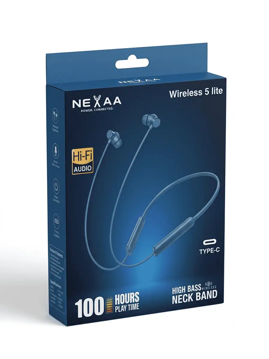 Wireless Neckband – Type-C High Bass Wireless Earphones-Z5