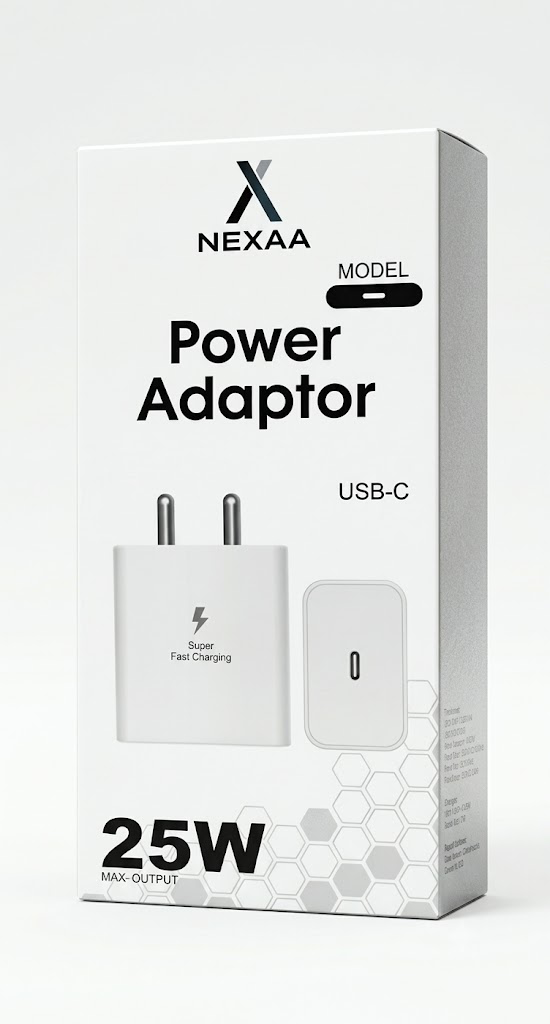 USB-C Power Adaptor – Super Fast Charging Adapter-NX-25W